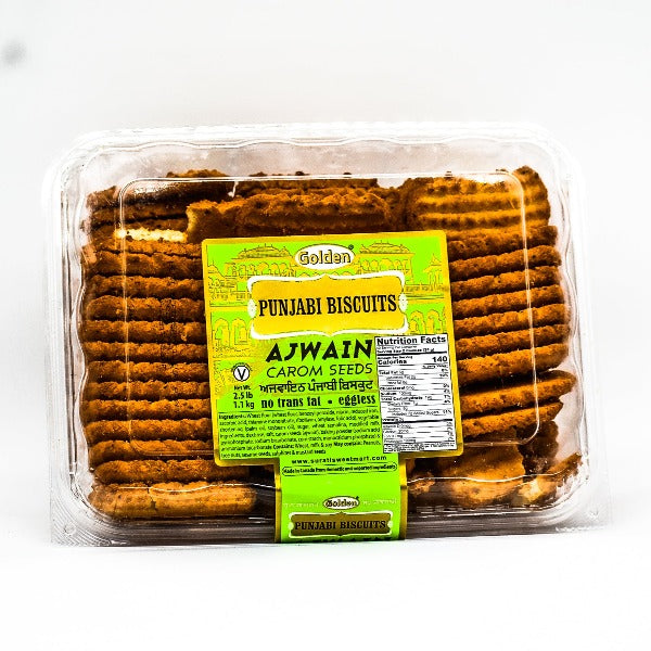 Golden Ajwain Biscuits 2.5 LB