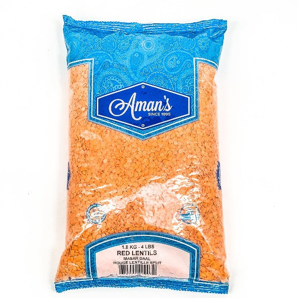 Aman's Red Lentils Masoor 4 LB